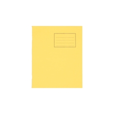 8x6.5" Exercise Book 80 Page, 8mm Ruled / Plain Alternate, Yellow - Pack of 100